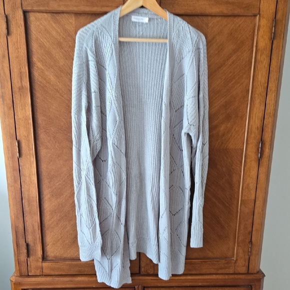 Chic Soul Light Gray Open-Front Cardigan - Picture 1 of 1